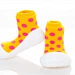 Attipas Polka Dot-Geel babyschoentjes