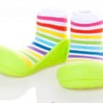 Attipas Rainbow-Groen babyschoentjes