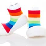 Attipas Rainbow-Wit babyschoentjes