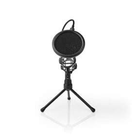 Nedis MPST00BK Microfoon-tafelstatief Pop-filter Zwart