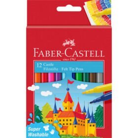 Faber Castell FC-554201 Viltstift 12 Stuks Uitwasbaar Karton Etui
