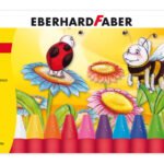 Eberhard Faber EF-524010 Waskrijt Driekantig Watervast Etui à 12 Stuks