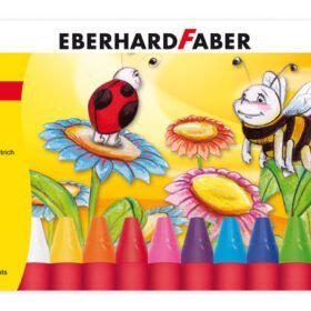 Eberhard Faber EF-524010 Waskrijt Driekantig Watervast Etui à 12 Stuks