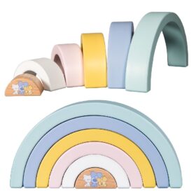 Rubo Toys Woezel En Pip Baby Houten Regenboog