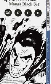 Faber Castell FC-167132 Tekenstift Pitt Artist Pen Manga 4-delig Etui Black