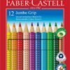 Faber Castell FC-110912 Kleurpotlood Jumbo GRIP Etui à 12 Stuks