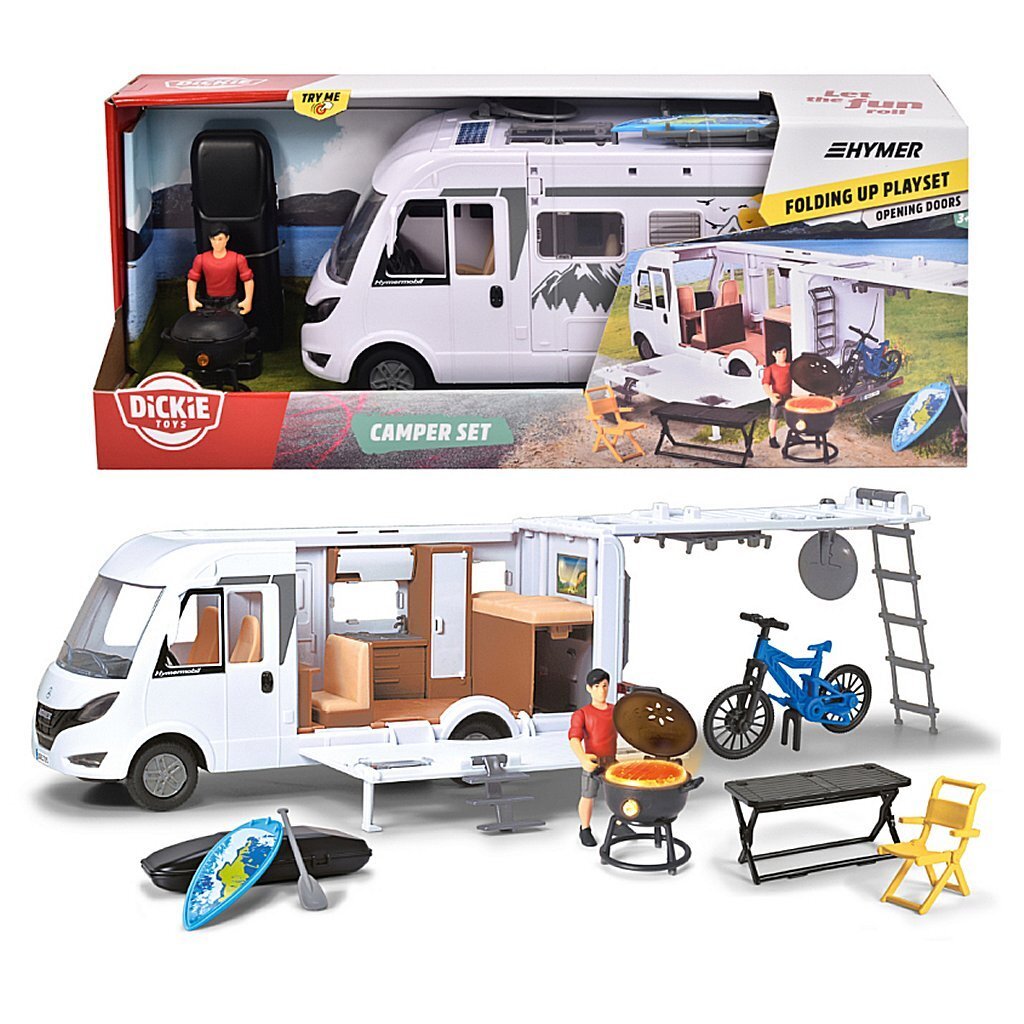 Dickie Toys Camper Hymer Set 30 cm + Batterij Allaz