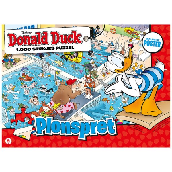 Disney Donald Duck Puzzel Plonspret 1000 Stukjes + Poster