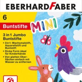 Eberhard Faber EF-518905 Kleurpotlood 3in1 6 Stuks Extra Dikke Kern 10mm