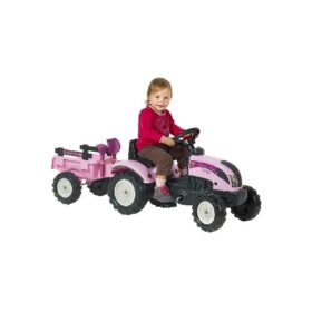 Falk Princess Tractor Pink + Aanhanger 2/5