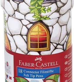 Faber Castell FC-155518 Waterbasis Viltstiften Faber-Castell Connector 18 Stuks