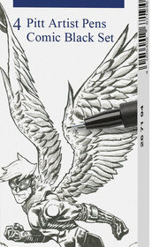 Faber Castell FC-267194 Tekenstift Faber-Castell Pitt Artist Pen Comic 4-delige Etui Zwart