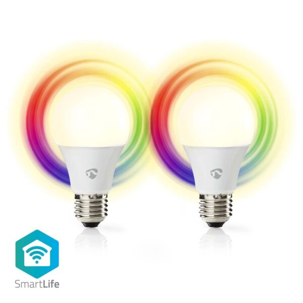 Nedis WIFILRC20E27 Smartlife Multicolour Lamp Wi-fi E27 806 Lm 9 W Rgb / Warm To Cool White Android™ / Ios Peer
