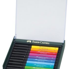 Faber Castell FC-267421 Tekenstift Faber-Castell Pitt Artist Pen Brush Set 12 Stuks Basic