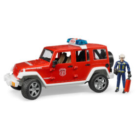 Bruder 2528 Wrangler Rubicon Brandweer Jeep + Figuur