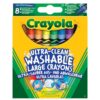 Crayola Ultra-Clean Uitwasbare Waskrijtjes 8 Kleuren