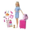 Barbie Gaat op Reis Pop met Hond + Accessoires en Stickers