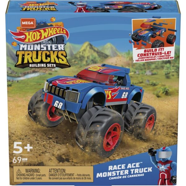 Mega Bloks Mega Construx Hot Wheels Monster Trucks Race Ace