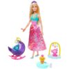 Barbie Dreamtopia Prinses met Honey en Baby Draakjes + Accessoires