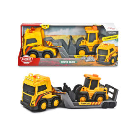 Dickey Toys Vrachtwagen + Graafmachine 32 cm + Licht + Geluid