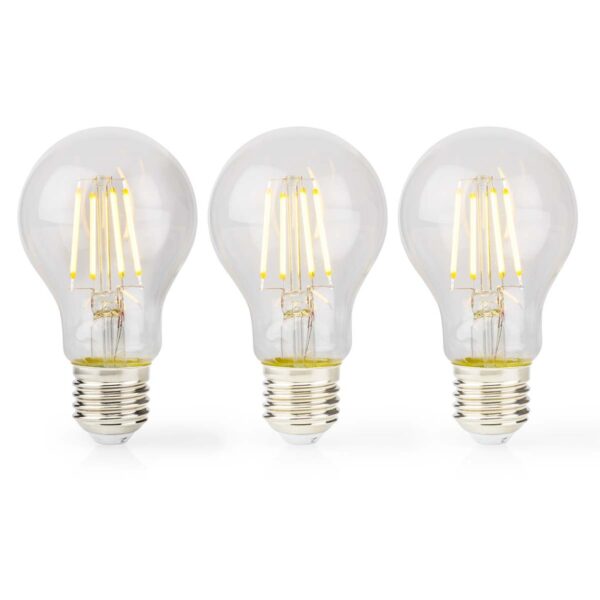 Nedis LBFE27A601P3 Led-filamentlamp E27 A60 4 W 470 Lm 2700 K Warm Wit Aantal Lampen In Verpakking: 3 Stuks