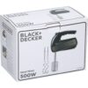 Black&Decker Handmixer 500W Zwart/Zilver