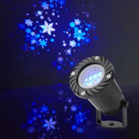 Nedis CLPR1 Decoratieve Verlichting Led Sneeuwvlok Projector Witte En Blauwe Ijskristallen Binnen & Buiten