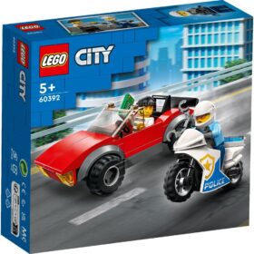 Lego City 60392 Achtervolging Auto op Politiemotor