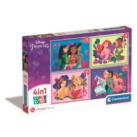 Clementoni Supercolor 4in1 Puzzel Disney Princess 12-24 Stukjes