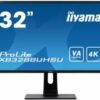 iiyama ProLite XB3288UHSU-B1 LED display 80 cm (31.5") 3840 x 2160 Pixels 4K Ultra HD Zwart