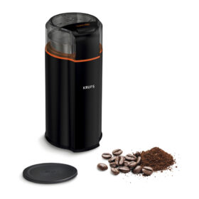 Krups GX3328 Silent Vortex Elektrische Koffiemolen Zwart/Oranje