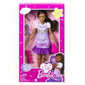 Barbie My First Barbie Pop Donker Haar met Poedel