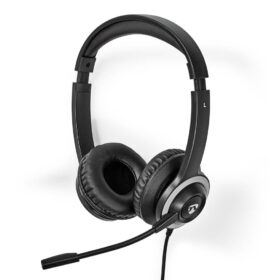 Nedis CHSTU310BK Pc-headset On-ear Stereo Usb Type-a / Usb Type-c™ Inklapbare Microfoon Zwart