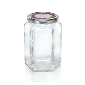 Leifheit 3211 Jampot Zeshoekig 770 ml Glas/Zilver
