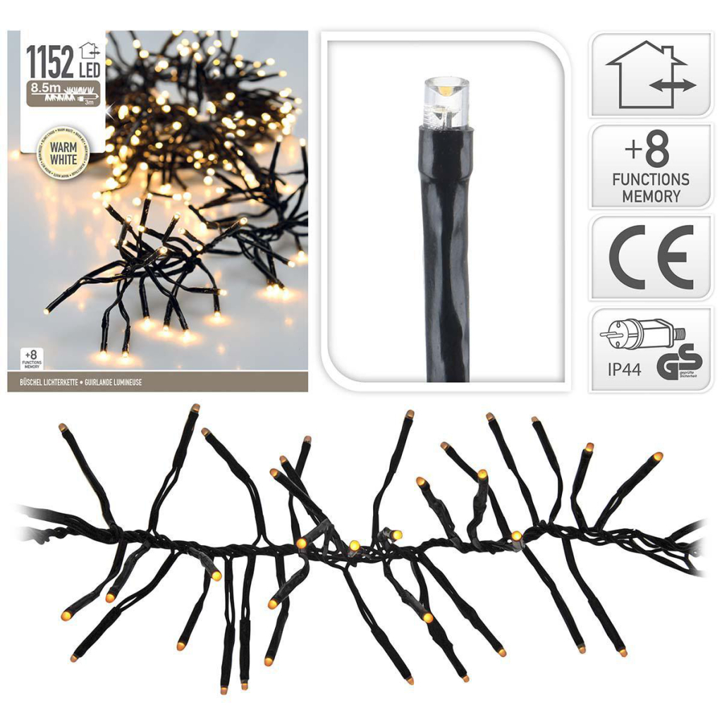 S.I.A. Kerst Clusterverlichting 8.5M 1152 LED Lampjes