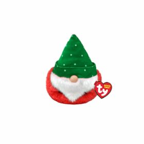 TY Ty Teeny Puffies Christmas Gnome Green Hat 10cm