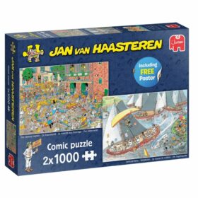 Jumbo Jan Van Haasteren Puzzel Hollandse Tradities 2x 1000 Stukjes + Poster