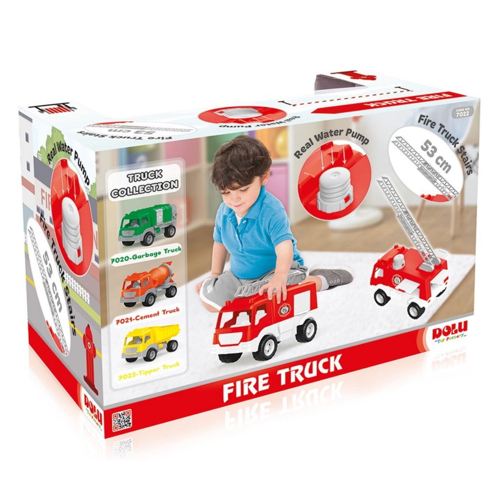 Dolu Brandweerwagen Rood/Wit - Afbeelding 2
