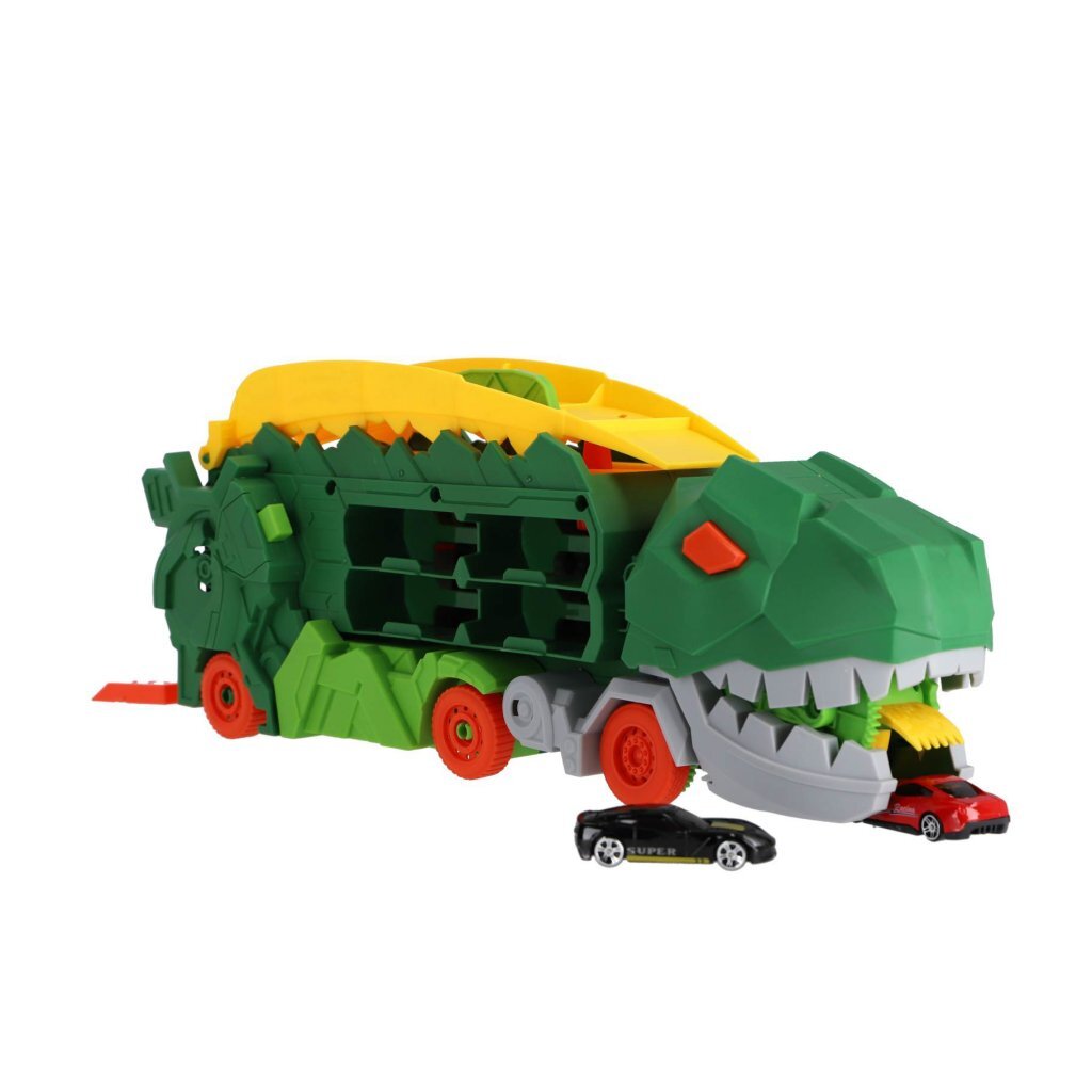 Transporter Dino + 2 Die-Cast Voertuigen Assorti - Afbeelding 5