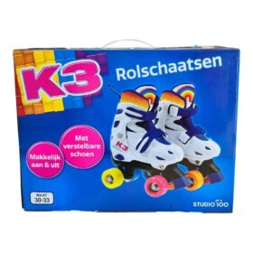 K3 Rolschaatsen Maat 30-33 Wit/Regenboog