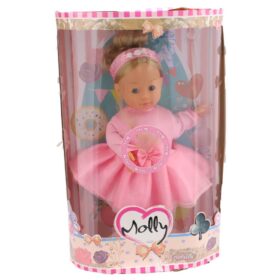Molly Dansende Pop 40 cm + Geluid Roze