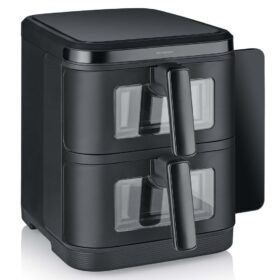 Severin Severin S-Fry Duo Stack Heteluchtfriteuse 2x5.5L 2800W Zwart