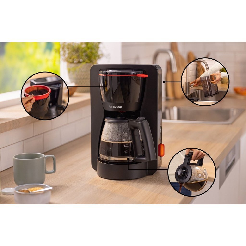Bosch TKA4M233 MyMoment Koffiemachine Zwart/Rood - Afbeelding 3