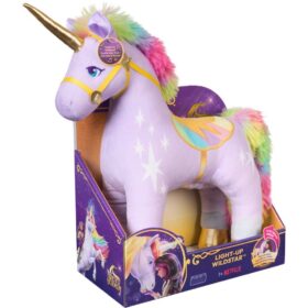 Unicorn Academy Knuffel Eenhoorn Wildstar 38 cm + Licht en Geluid