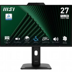 MSI PRO MP272PMG | 27" Full HD IPS Monitor | 120Hz | Webcam | USB | Zwart | OPEN BOX