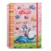 Diddl A5 Spiraal Notitieboek met Glitter Elastiek Assorti
