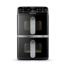 Philips NA461/00 4000 Series Dual-Stacked Dubbele Airfryer 10L 2750W Zwart/Zilver