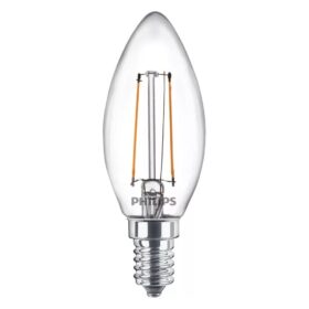 Philips LED Filamentkaarslamp 25W B35 E14 Warm Wit Licht Transparant